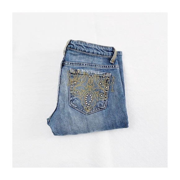 Marciano Modele Denim Jeans Studded Details Med Wash SZ26 - Picture 1 of 8